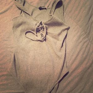 Lace up body suit